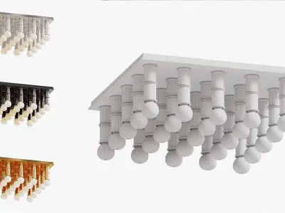 Meurice ceiling light designed by jonathan adler 3D model