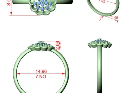 Light Diamond Ring 3D print model