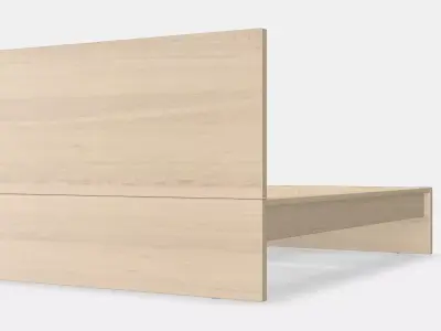 MALM Bed frame high 102 Low-poly 3D model