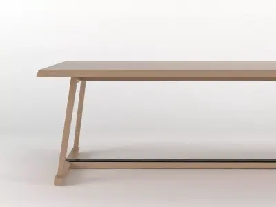 Recipio dining table with legs 3D model