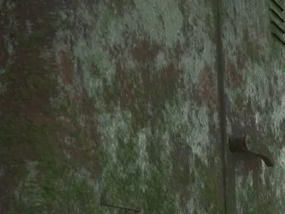 Electrical Enclosure 1 Moss Lowpoly Low-poly 3D model