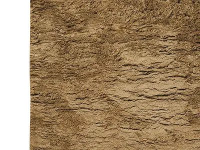 Gold Handloom Cashmere Blend High Pile 3D model