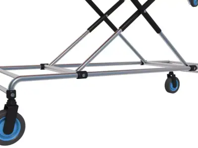 Ambulance Bed 3D Model stretcher 3D model