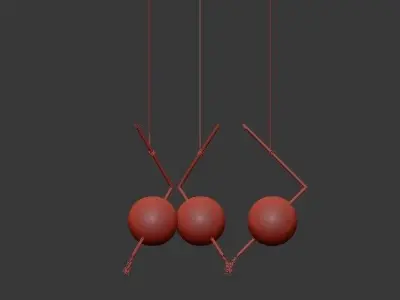 Nuvola Black Three Lights Contemporary  3D model