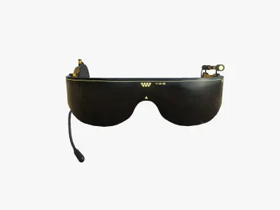 SciFi Glasses D08 Yellow Dirt - Character Design Fashion Low-poly 3D model