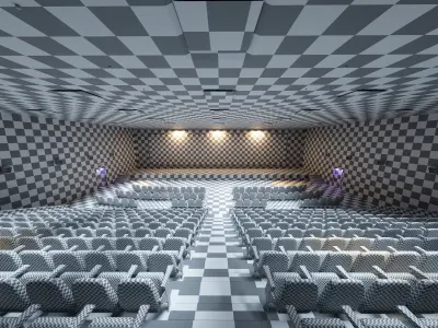 Immersive Cinema Interior – High-Quality PBR Texturing