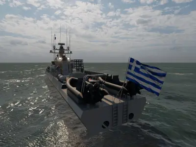 COAST GUARD SHIP PATROL 3D model