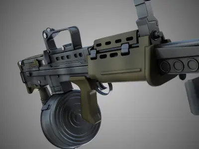 SA80 Machine gun Hi-Res 3D model