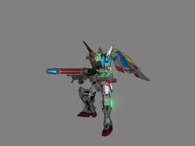 Attacker Gundam 10 A 3D model