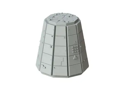 Sci Fi Object No 2897 Low Poly Low-poly 3D model
