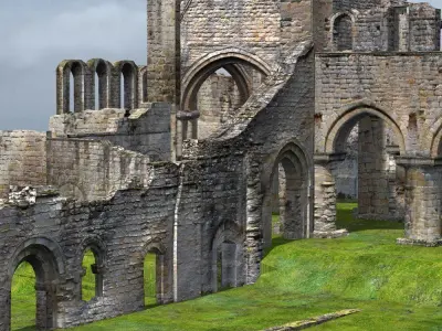 Abbey In Ruins Monastery 3D model