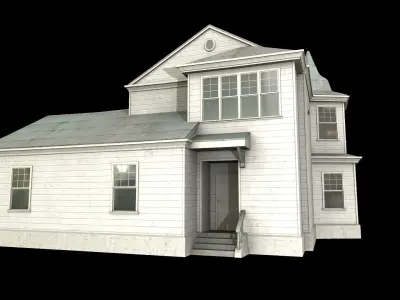 house Low-poly 3D model 19
