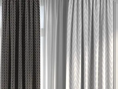 Curtain Set 196 3D model