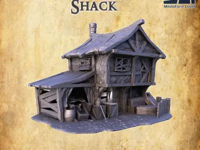 Graverobber Shack Tabletop Terrain 28 MM 3D print model