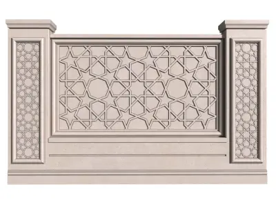 Arabian Fence in oriental style  3D model