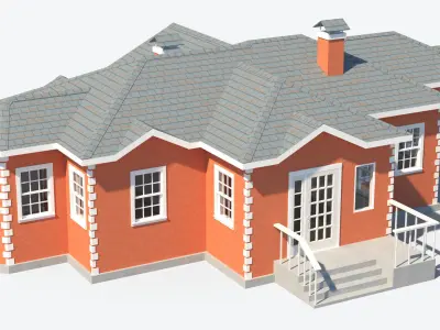 Residential House 3 Low-poly 3D model