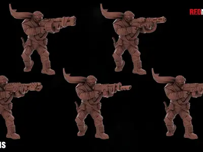 Desert Raiders - Squad of the Imperial Force 3D print model