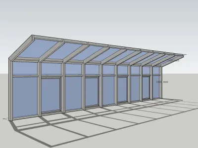 Winter garden 3D model 4