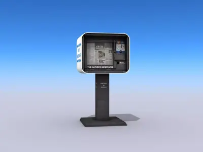Newspaper Vending Machine Low-poly 3D model