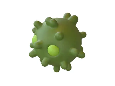 Virus Character v1 001 Low-poly 3D model