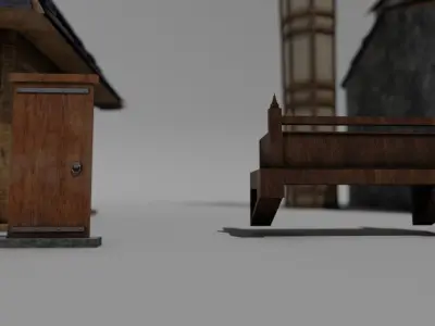 Medieval Tower Abitation Asset Pack Low-poly 3D model