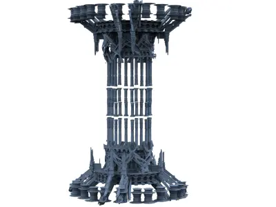 Tower of the Castle cliff collection 3D model