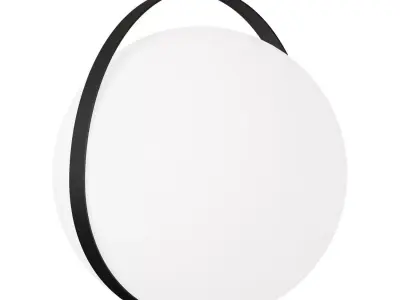 Lape table lamp with black steel cable 3D model