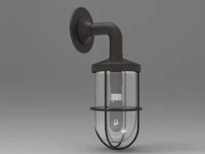 Ship Wall Light Low-poly 3D model