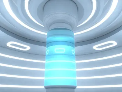 Sci Fi Room 3D model 19