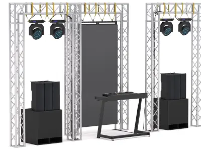 Dj Booth Stage 3D model