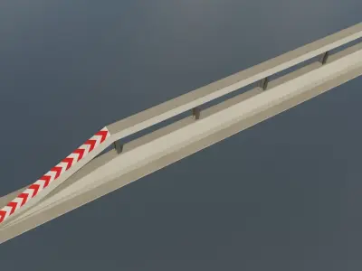 modular Varioguard Barrier Low-poly 3D model