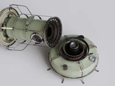 Aladdin Blue Flame Heater Low-poly 3D model