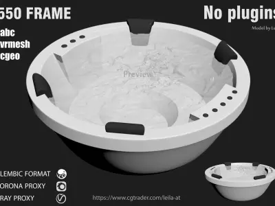 Jacuzzi hot tub spa - ANIMATED  -  550 FRAME Water Simulation 3D model