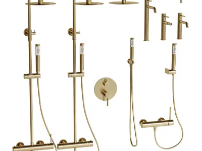 Bathroom Faucet Set 3D model