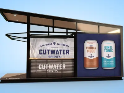 CABINE STAND STALL MARKET DESIGN STORE OUTDOOR FURNITURE  Low-poly 3D model