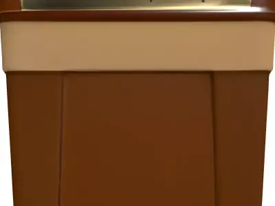 Retrofuturistic Industrial Storage Container Low-poly 3D model