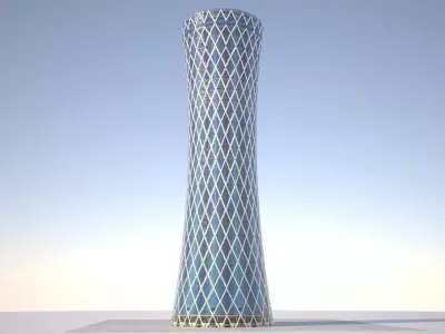 Tornado Tower low poly 3D model