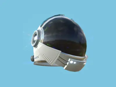 Astronaut Helmet 01 - SpaceX - Character Design Fashion Low-poly 3D model