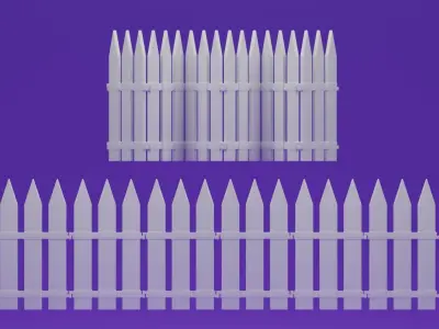 Cute Fence 3D model