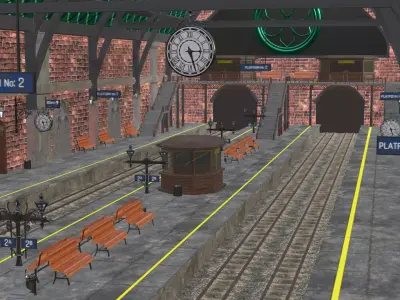 Train Station  3D model