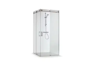 Big glass Shower cabin New design Low-poly 3D model