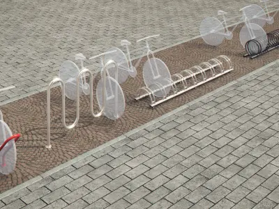 Bike Racks collection set 3D model