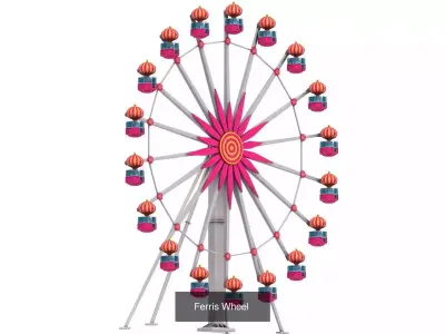 Ferris Wheel collection  3D Model Pack