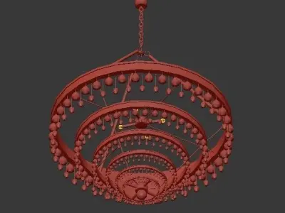 Calypso 8 Light Crystal Teardrop Chandelier 3D model purchase