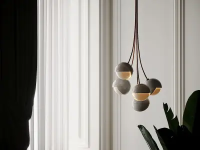 Benedict Bloom Chandelier with Powdercoated by Trella 3D model