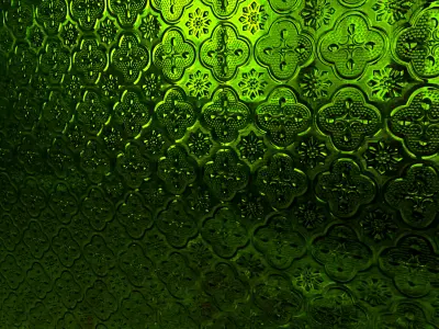 FROSTED GLASS ORIENTAL NORMAL MAP Low-poly 3D model