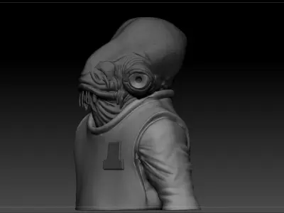 Erik Bauersfeld - Admiral Ackbar - Star Wars Return of the Jedi 3D print model