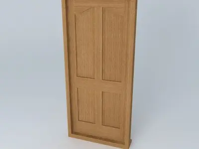 Simple brown doors Free 3D model