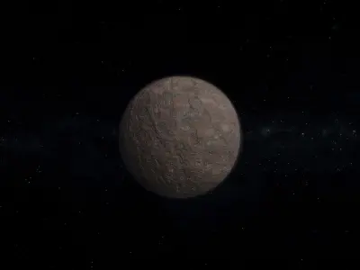 Dwarf Alien Planet or Moon 10 Low-poly 3D model