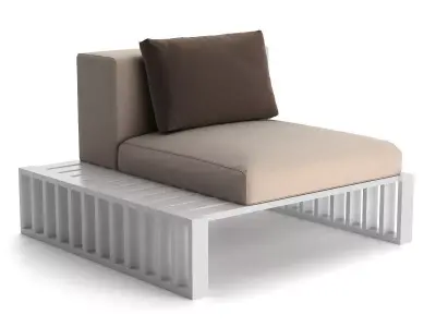 Docks outdoor lounge chair 3D model